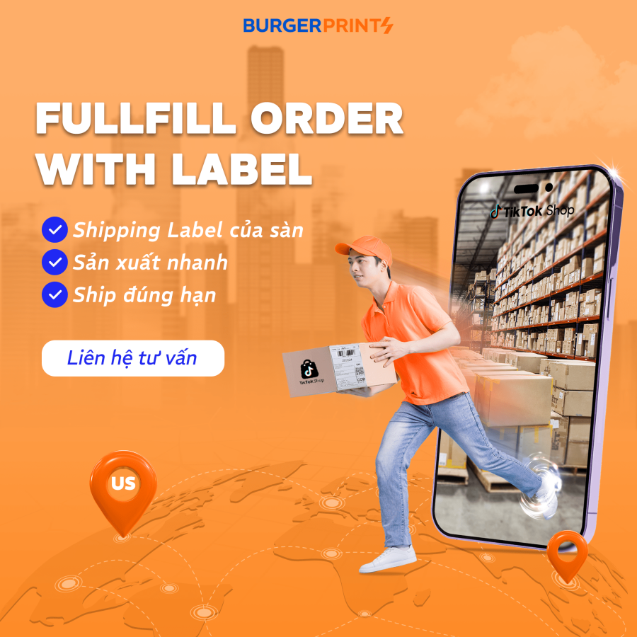 dịch vụ TikTok Shop Shipping Label của BurgerPrints
