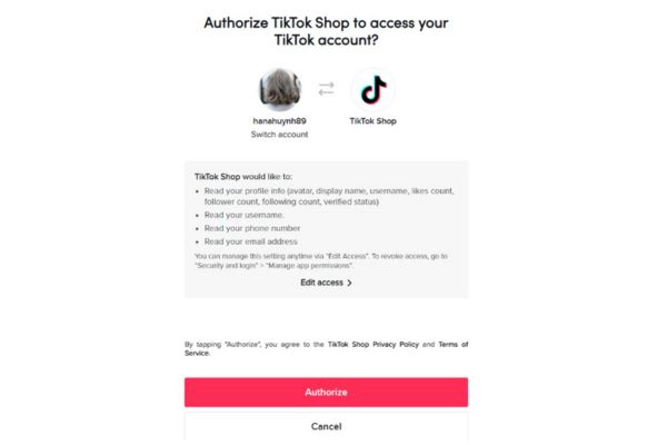Liên kết tài khoản TikTok với TikTok Shop như thế nào