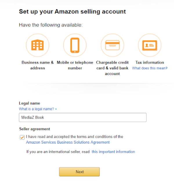 Hướng dẫn đăng ký Amazon Seller